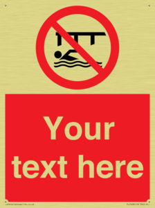 Custom Do not swim in the vicinity of piers